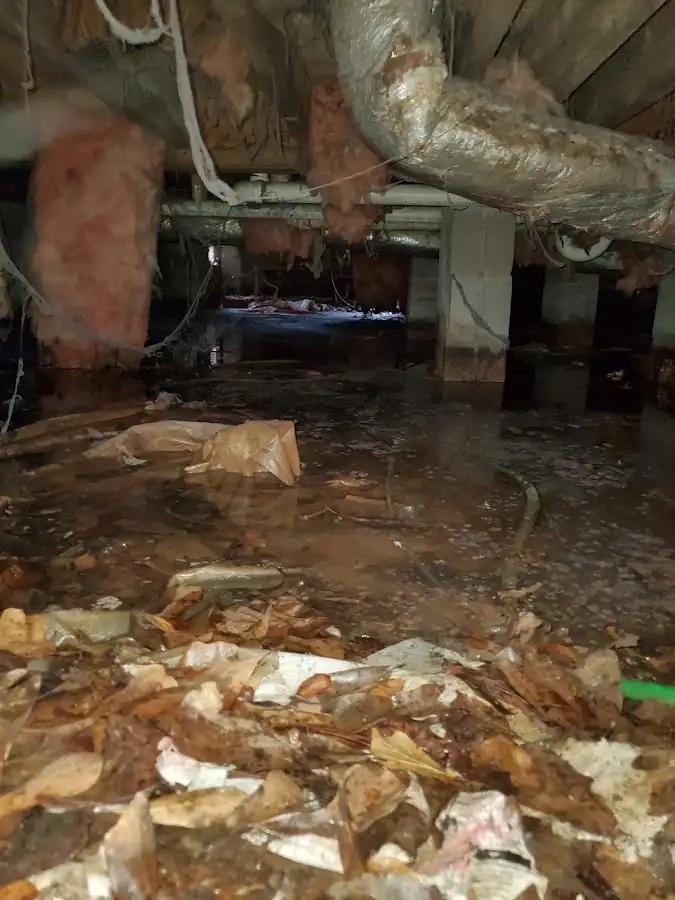 Crawl space flood assessment for Commercial Water Damage Restoration in Kerman